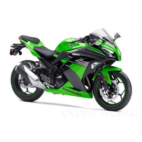 2012 - 2018 Kawasaki Ninja 300 Fairing Kit - BLACK GELCOAT