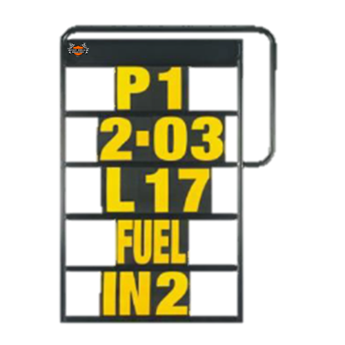 Pit Board with Bag - Yellow Cards